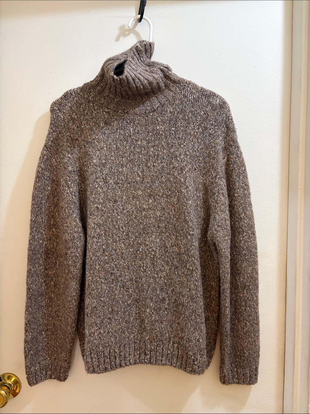 Zara Boys Speckled Brown Turtleneck Sweater